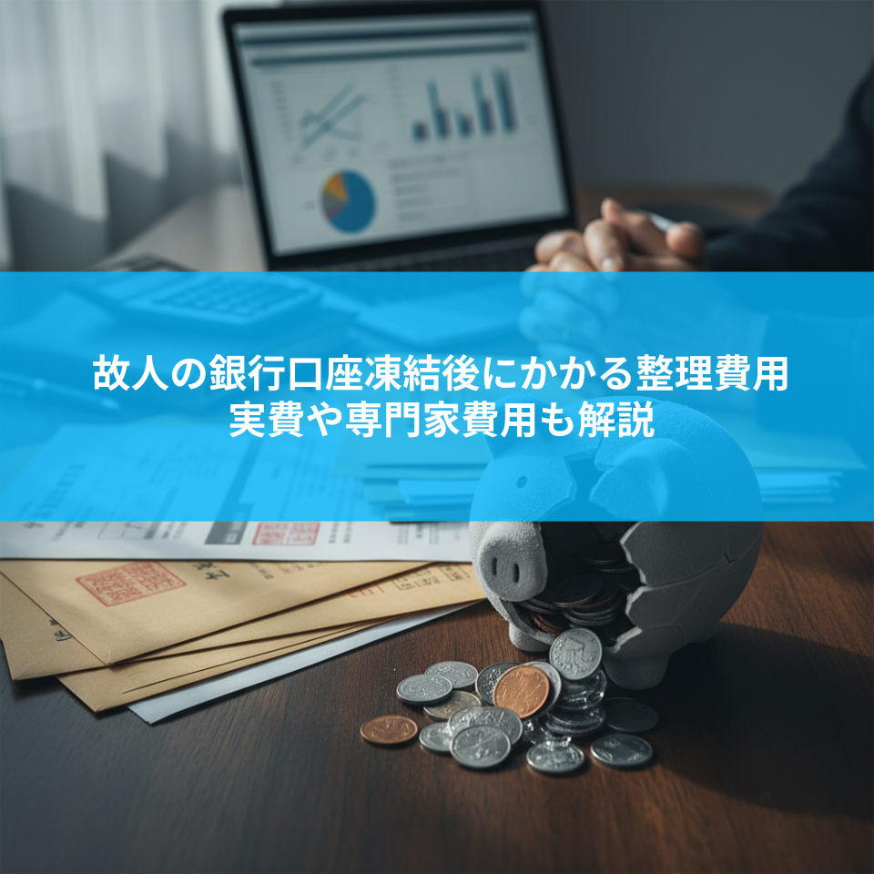 故人の銀行口座凍結後にかかる整理費用はいくら？実費や専門家費用も解説
