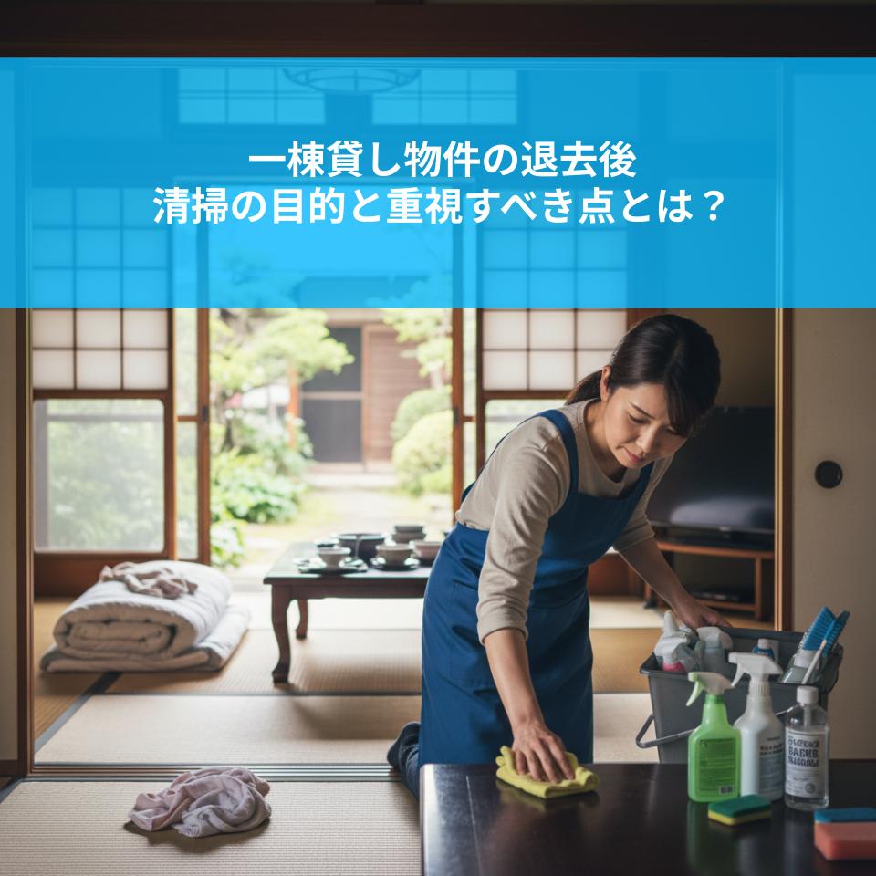 一棟貸し物件の退去後清掃の目的と重視すべき点とは？